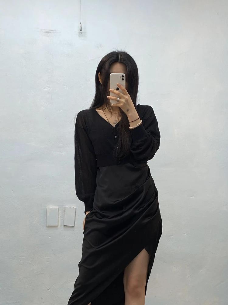Olive Des Olive black cardigan 4