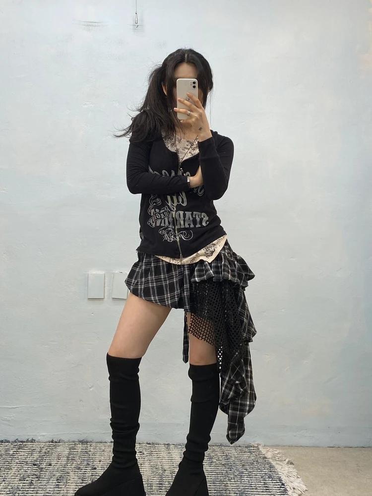 Black platform knee-high sock boots# 5