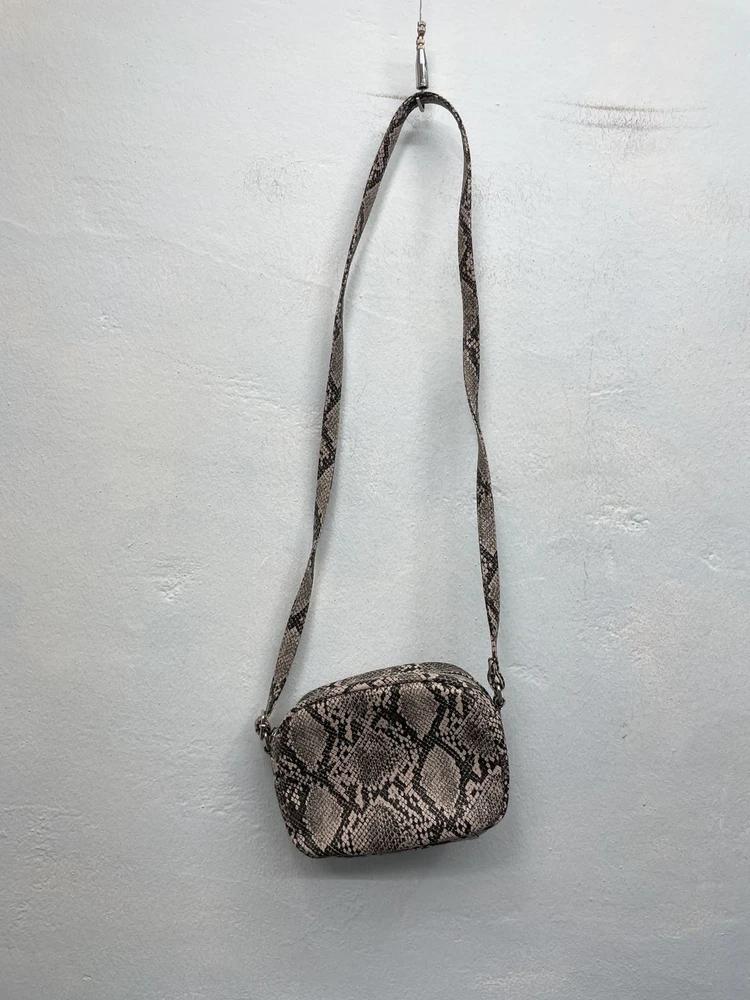 Grey snake pattern crossbody bag# 3