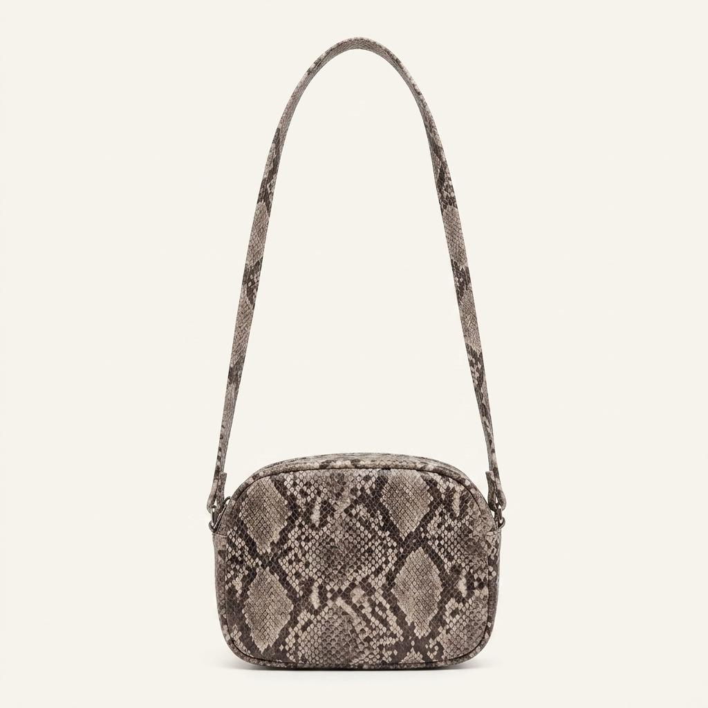 Grey snake pattern crossbody bag# 1