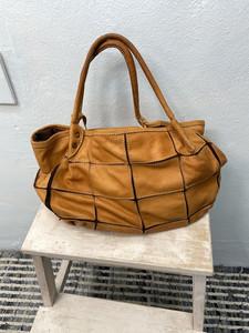 Urban Research camel patchwork leather tote bag# 2