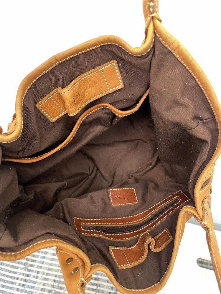 Urban Research camel patchwork leather tote bag# 7