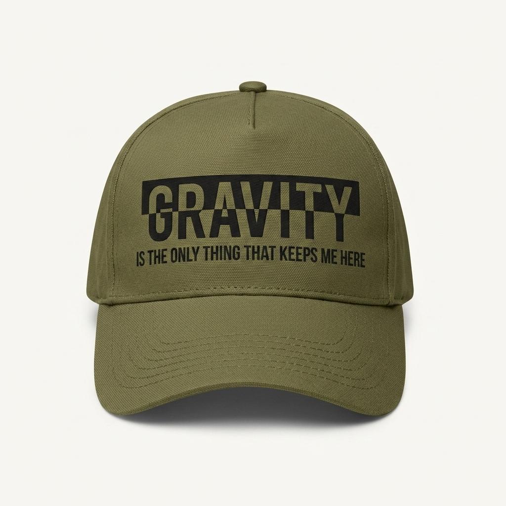 Olive green gravity graphic cap 1