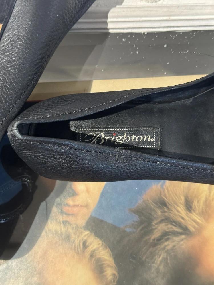 Brighton black leather loafers 8
