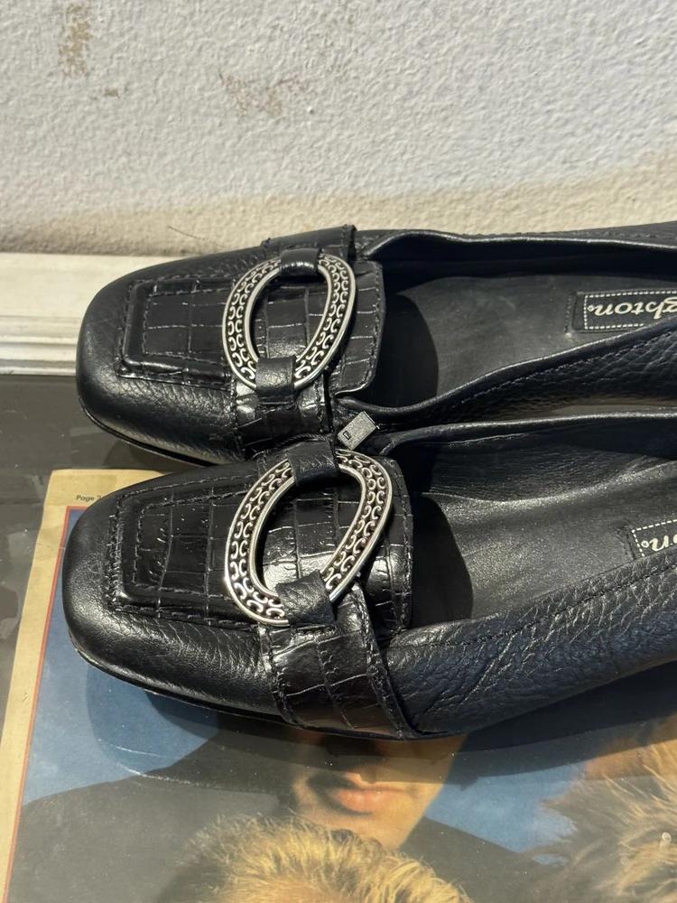 Brighton black leather loafers 10