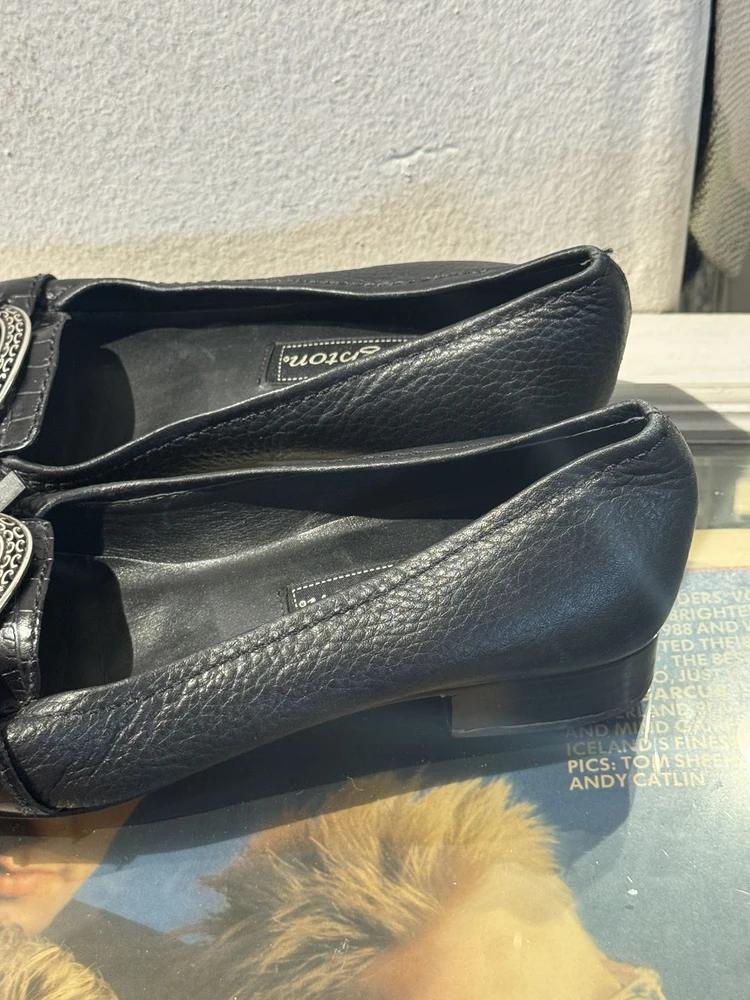 Brighton black leather loafers 11