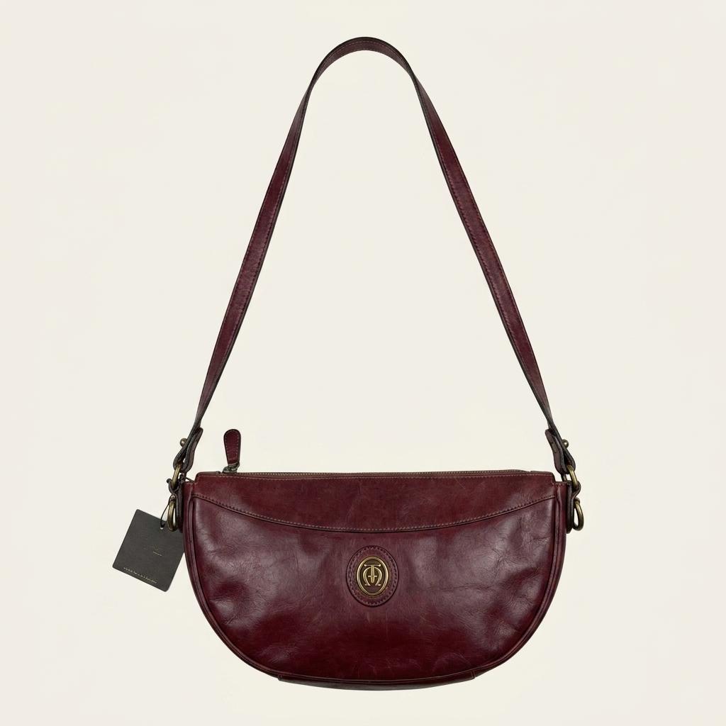 Aigner wine crescent crossbody bag 1
