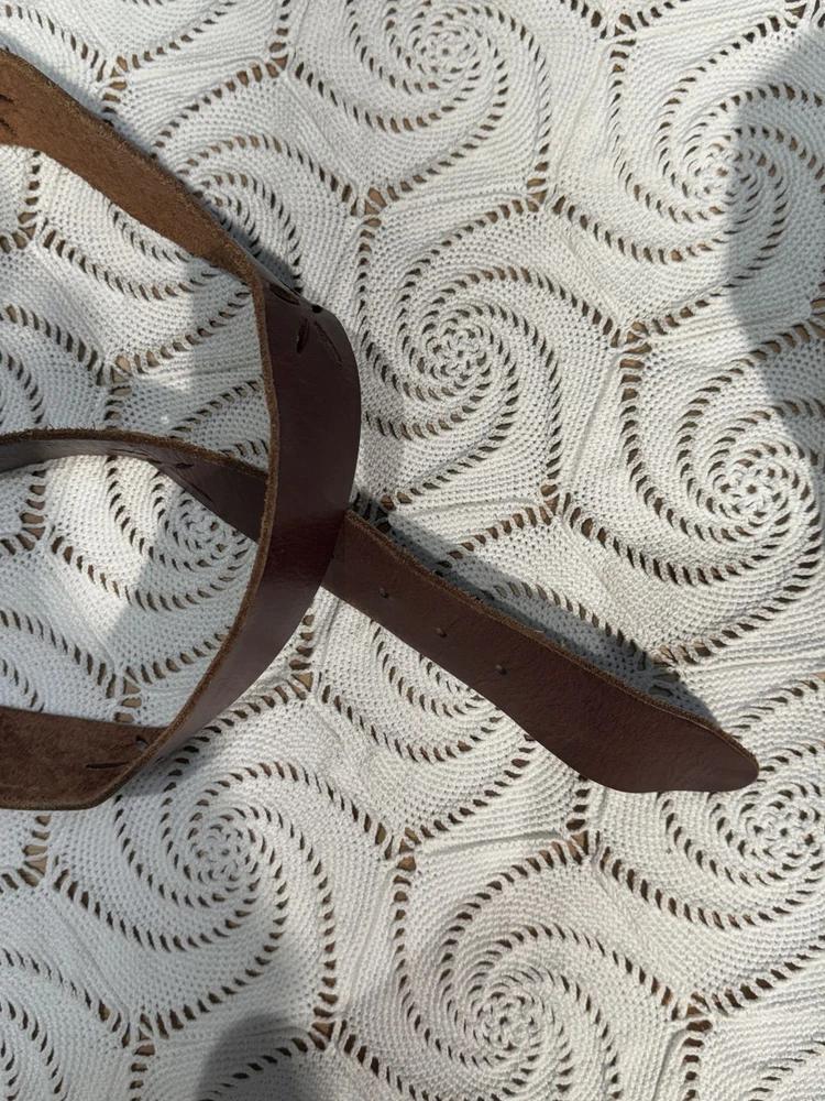 Brown cut-out belt 5