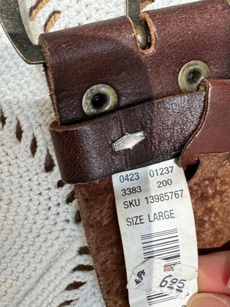 Brown cut-out belt 7