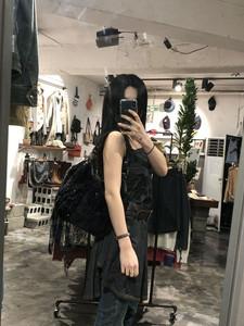 Black fur hobo shoulder bag_to 2