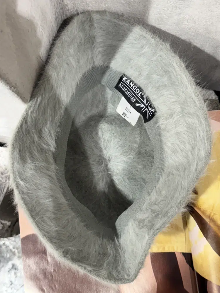 Kangol light gray angora hat_to 6