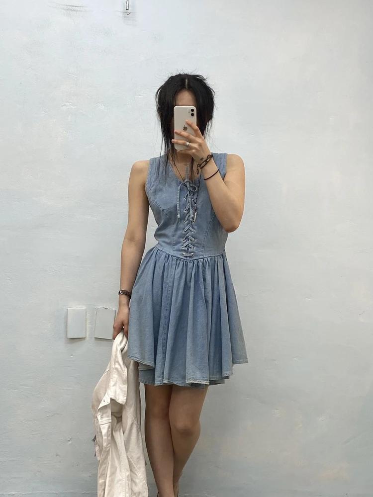 Ragazza light blue corset style denim dress* 6