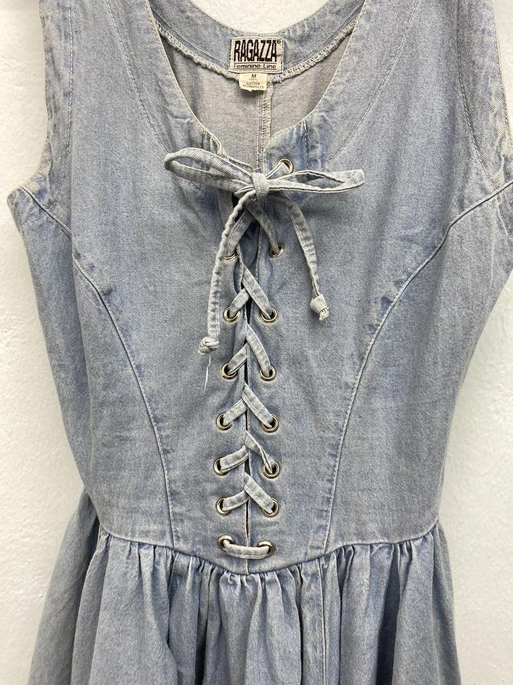 Ragazza light blue corset style denim dress* 8