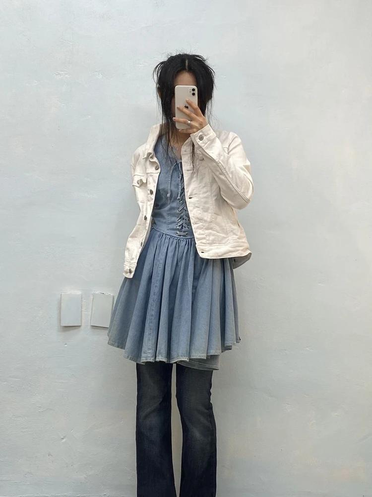 Levi Strauss & Co white denim jacket* 4