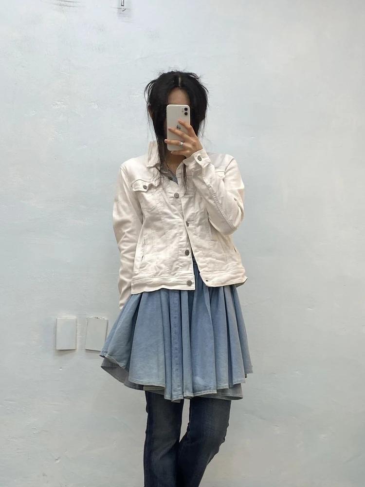 Levi Strauss & Co white denim jacket* 5