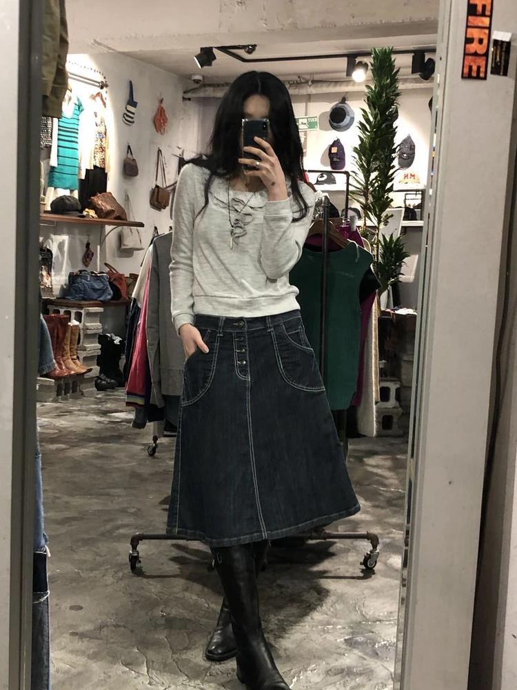 Glacier light gray frill neck sweatshirt +to 4