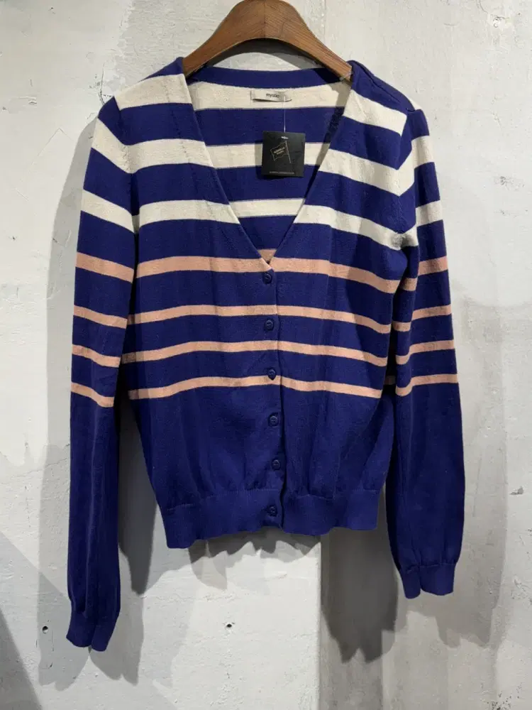 Mystic purple striped cardigan +to 4