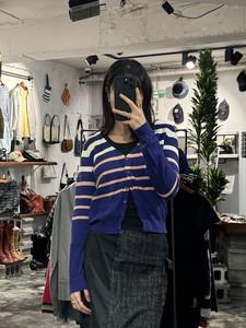 Mystic purple striped cardigan +to 2