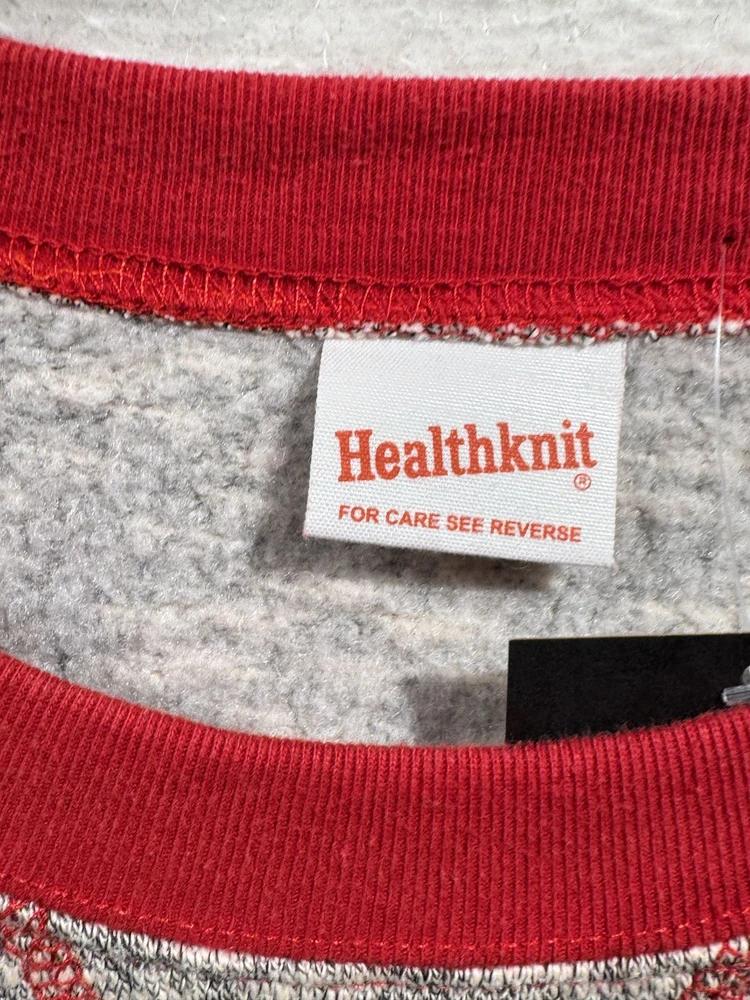 Healthknit red raglan sweatshirt +to 9