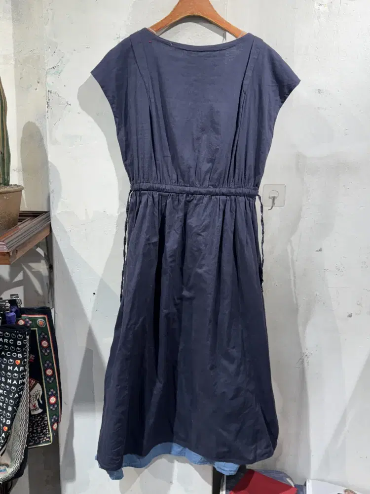 Navy midi flared onepiece +to 10