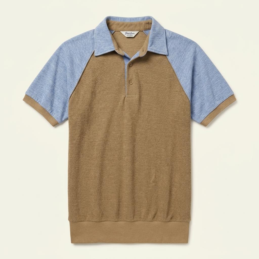 Buck Noble beige&blue polo shirt* 1