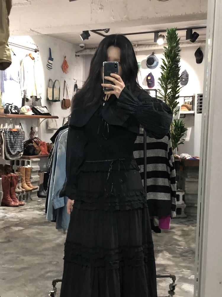 Black frilled bolero blouse +to 6