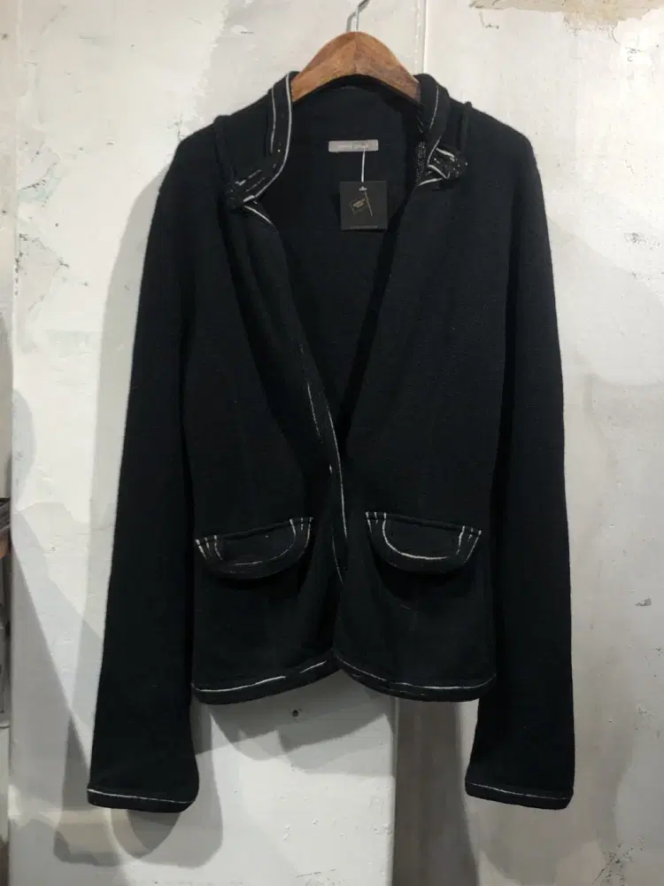 Anni Plus black wool blazer cardigan +to 6