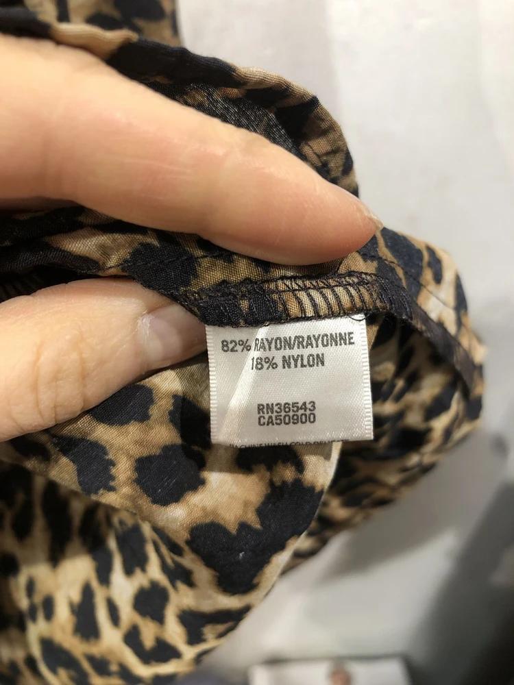 Van Heusen Studio leopard blouse +to 8