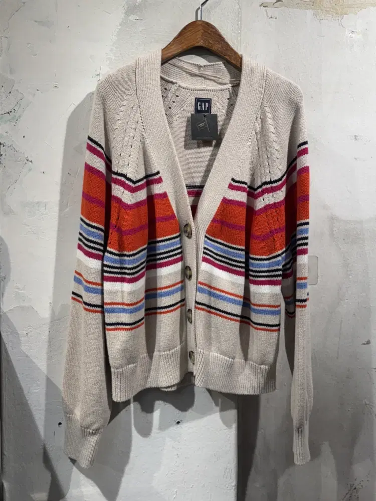 Gap color-block striped cardigan +to 4