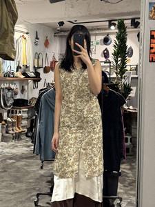 Paisley print sleeveless onepiece +to 2