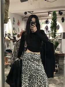 Black side shirring point long sleeve t-shirt +to 2