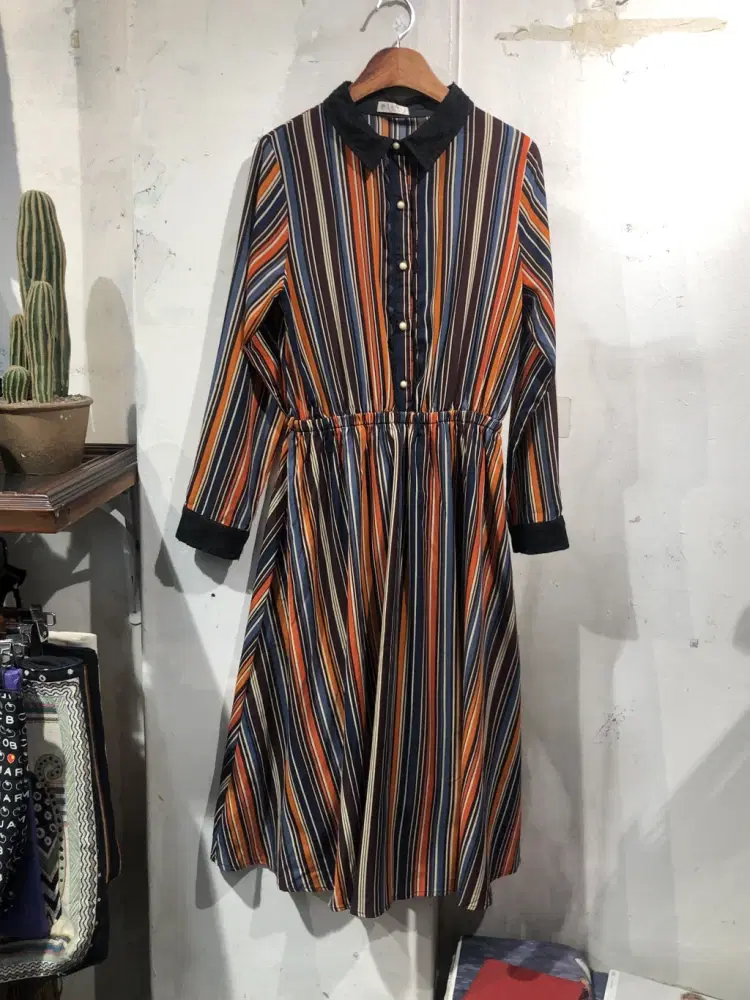Axes Femme colorful striped midi onepiece +to 3