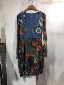 Desigual blue patterned midi onepiece +to 2