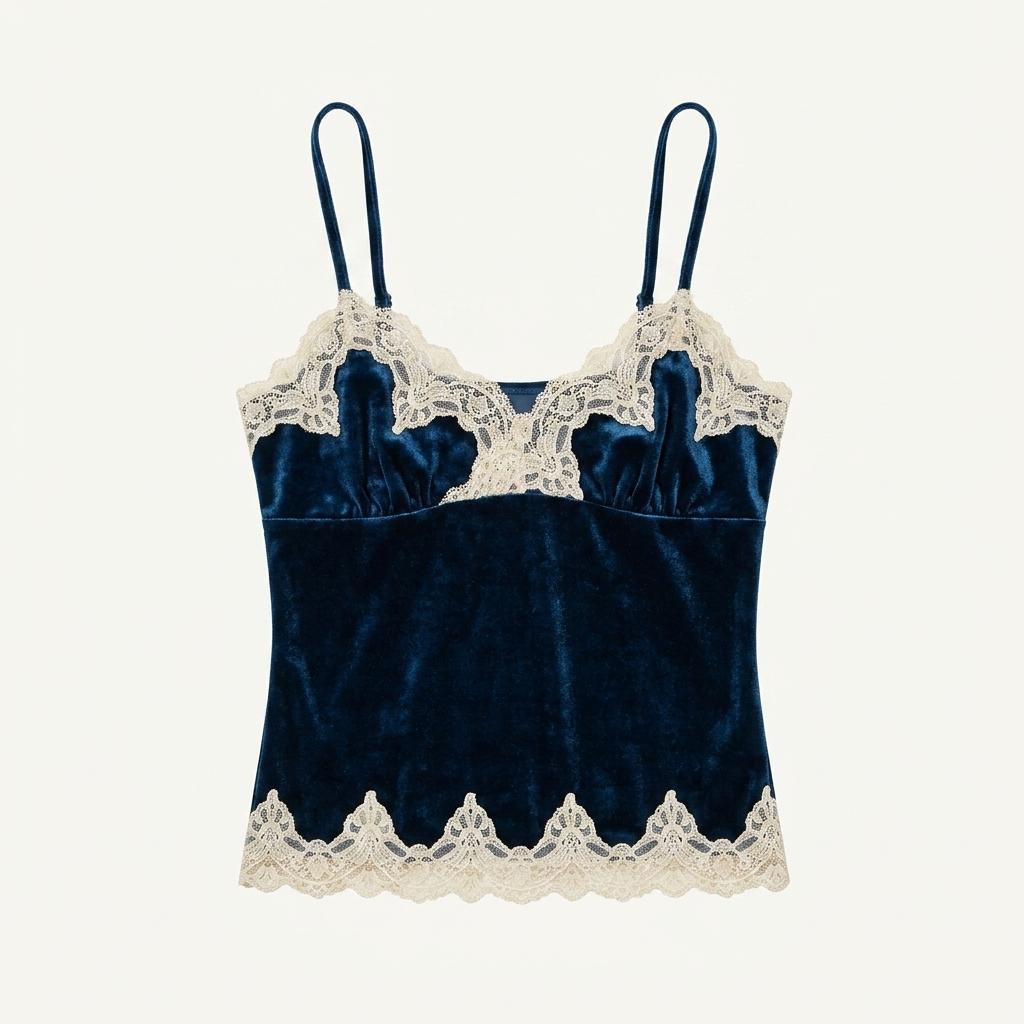 Turquoise lace velour sleeveless +to 1