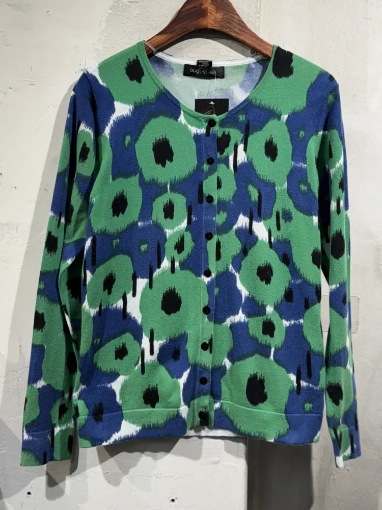 August Silk green cardigan+to 4