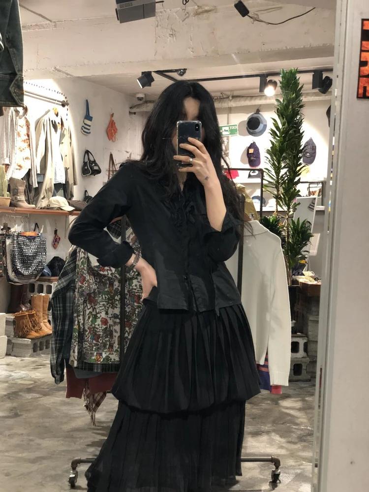 Babe black pleated bubble mini skirt +to 3