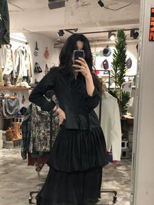 Babe black pleated bubble mini skirt +to 2