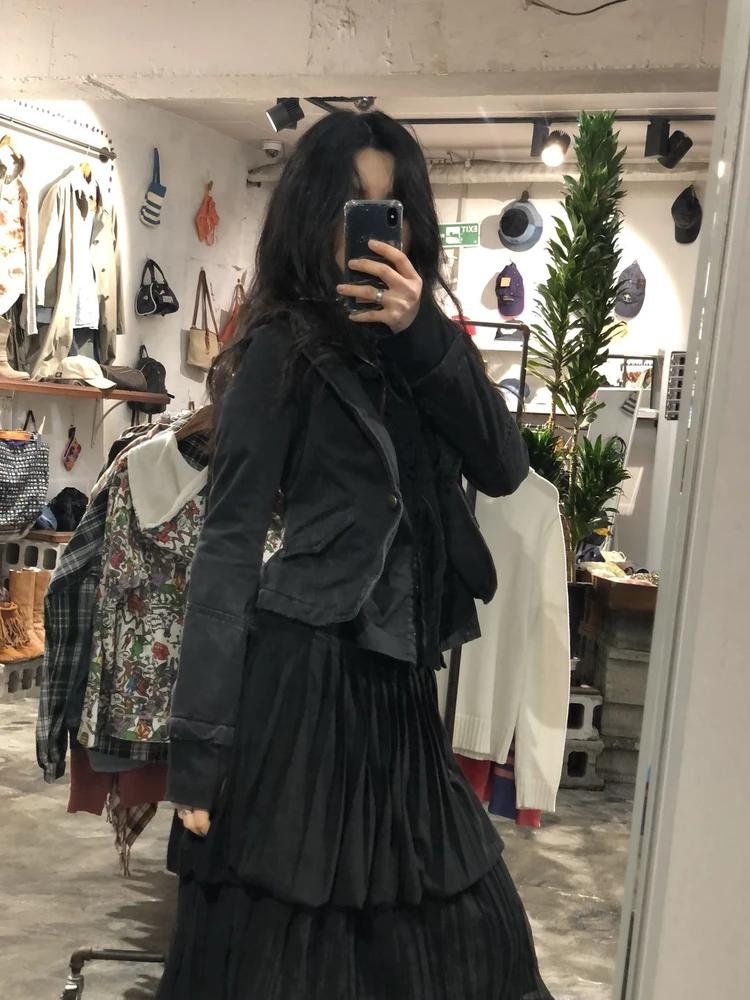 Babe black pleated bubble mini skirt +to 4