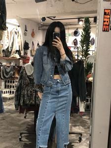 Squeeze leopard collar denim jacket +to 2