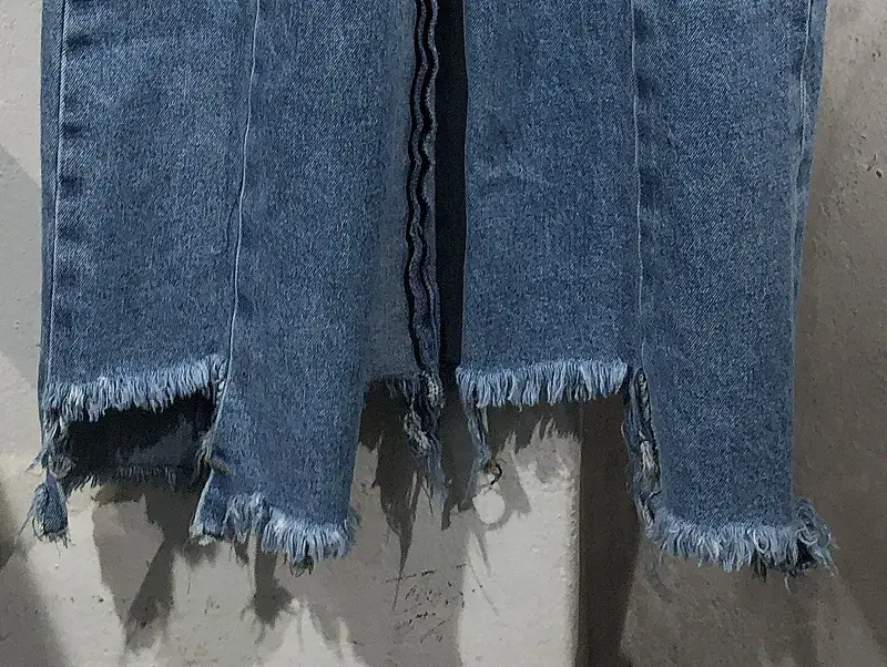 Denim slit long skirt +to 9
