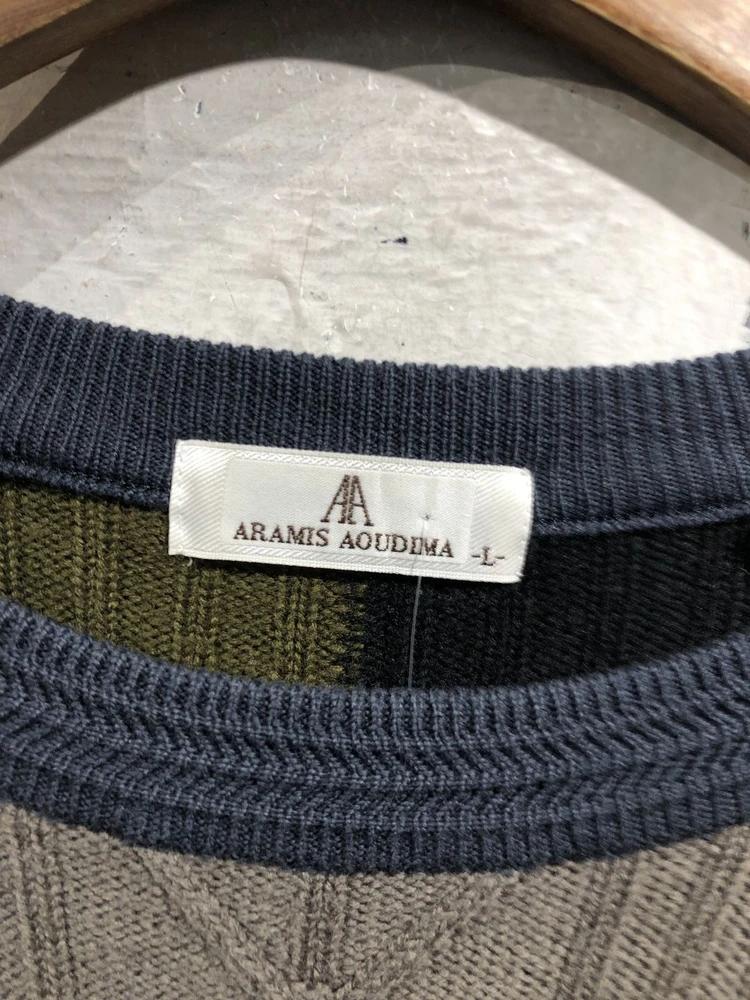 Aramis navy&khaki wool sweater +to 9