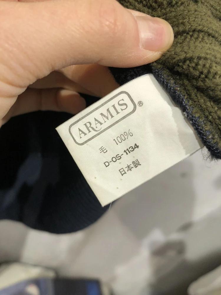 Aramis navy&khaki wool sweater +to 10