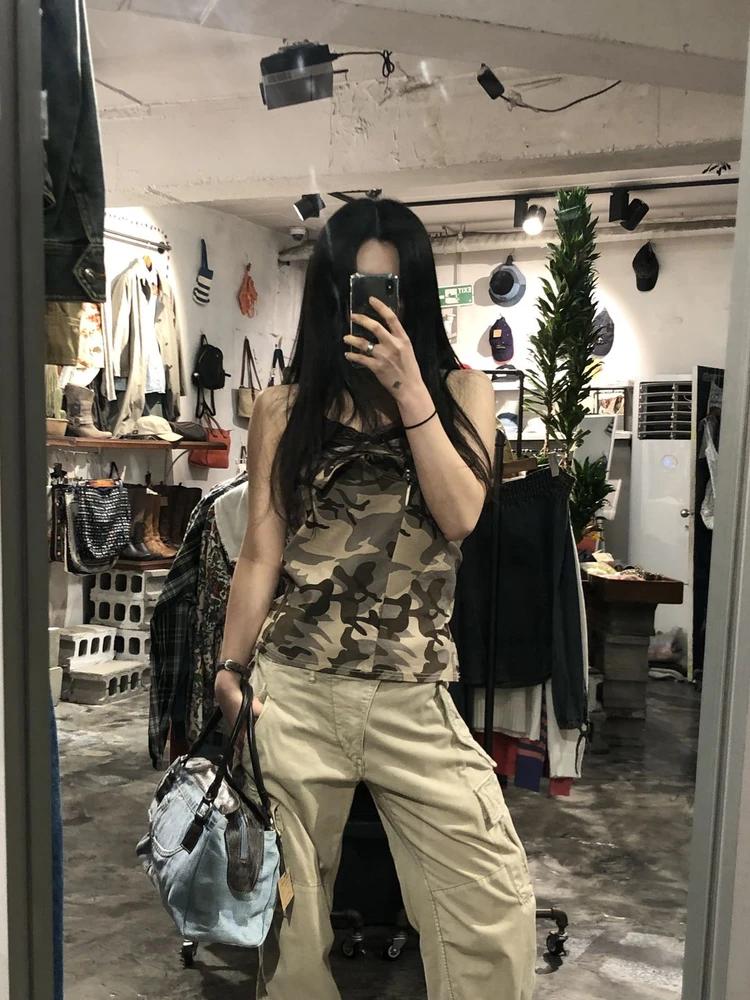 Khaki camo mini skirt +to 4
