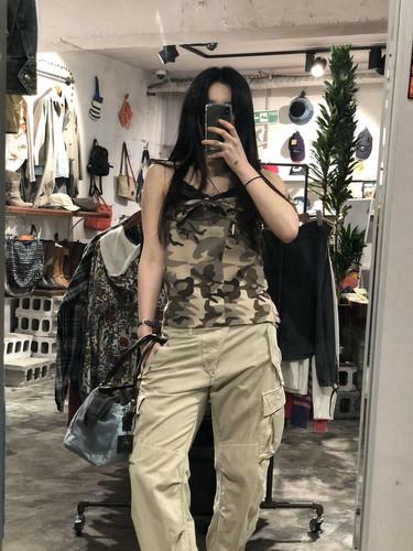 Khaki camo mini skirt +to 11