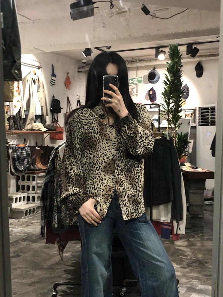 Brown leopard blouse+to 5