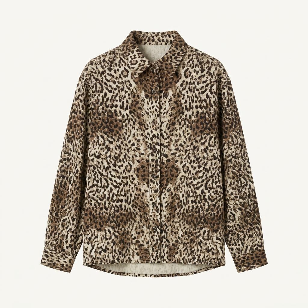 Brown leopard blouse+to 1