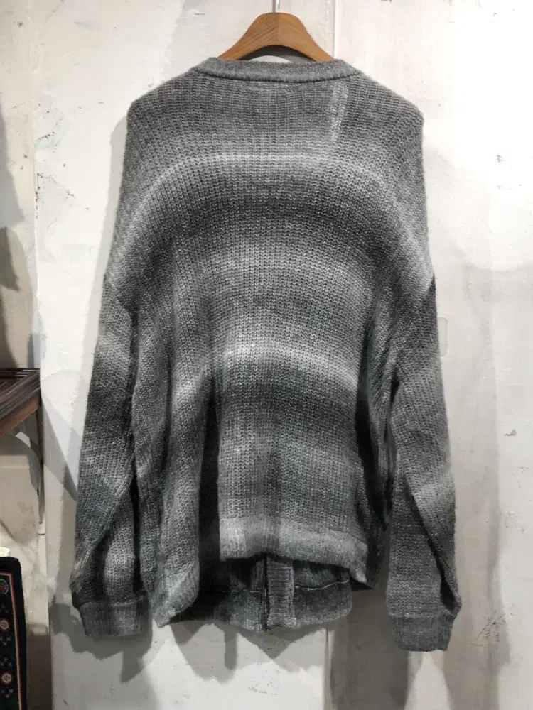 Attitude gray gradient wool cardigan +to 9