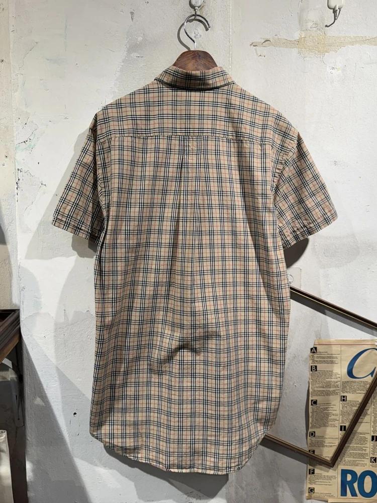 Burberry beige check short sleeve shirt 6