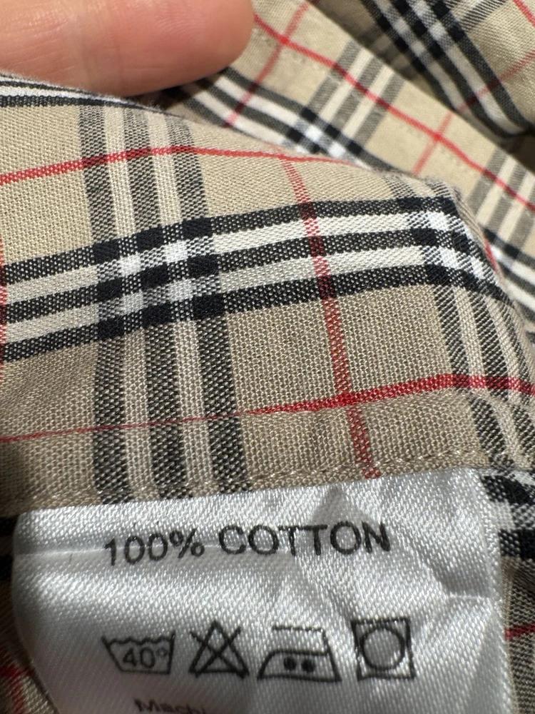 Burberry beige check short sleeve shirt 8