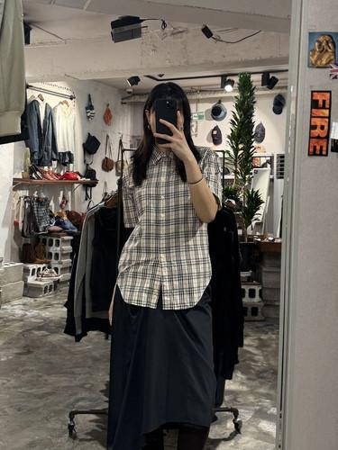 Burberry beige checked shirt_f 10